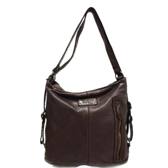 The Trend Italian brown leather purse - Picture 1 of 5